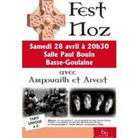 Fest Noz avec  Ampouailh et Arvest. Le samedi 28 avril 2012 à Basse-Goulaine. Loire-Atlantique. 